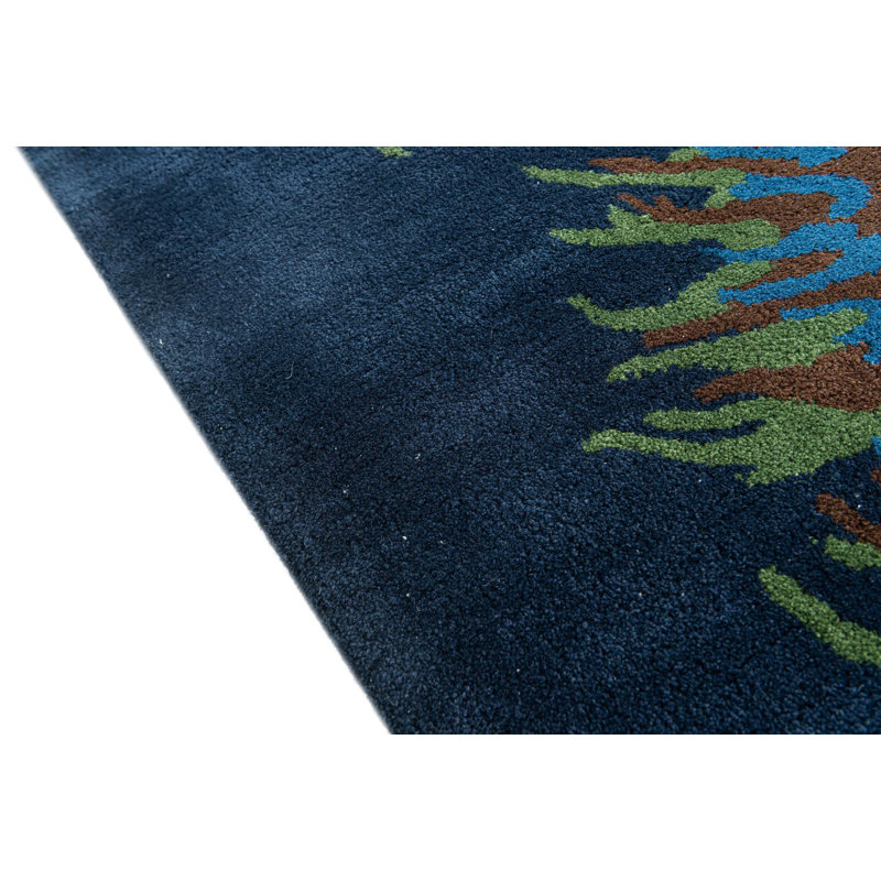 Tapis bleu marine Mullan