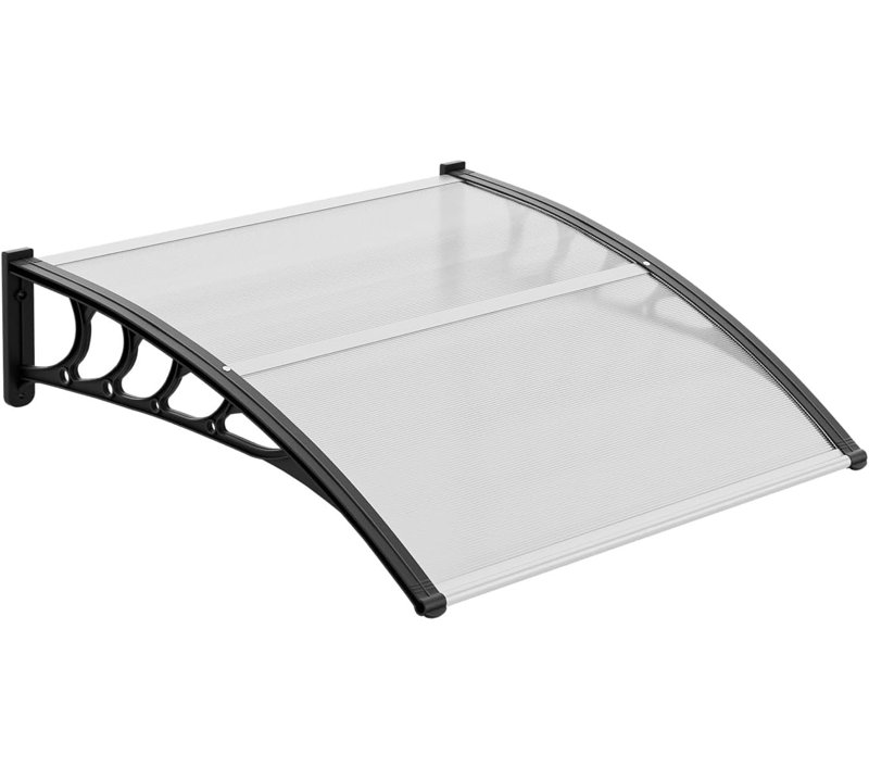 Idealhouse 150cm W x 100cm D Polycarbonate Cover Retractable Patio Awning, Clear