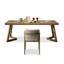Ensemble de bureau rectangulaire en bois massif 70,87 "brun