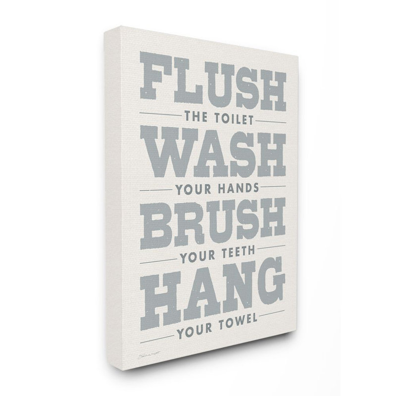 «Flush Wash Brush Hang Bold» gris et blanc texturé par l'artiste Stephanie Workman Marrott - reproduction d'art textuel
