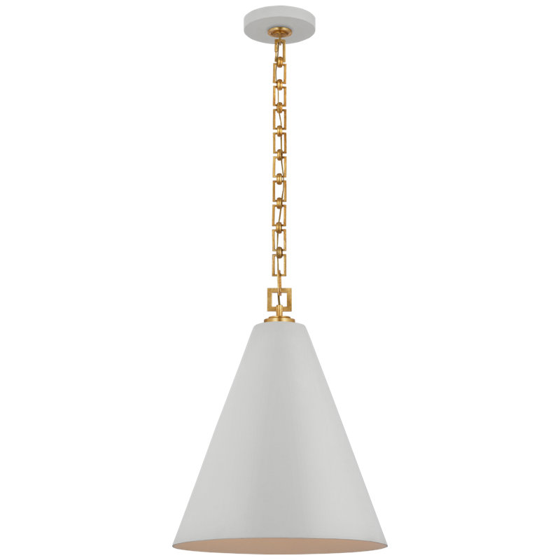 Theo 1 - Light Pendant, 21" H x 17" W x 17" D, Soft White, Soft White/Gild