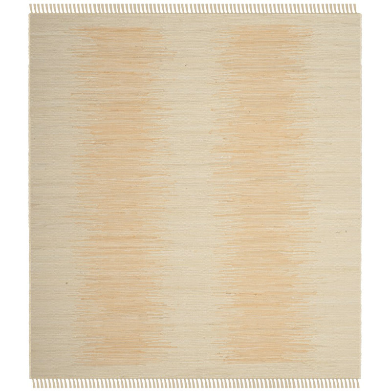 Cayman Hand Woven Cotton Abstract Rug, Square 6'