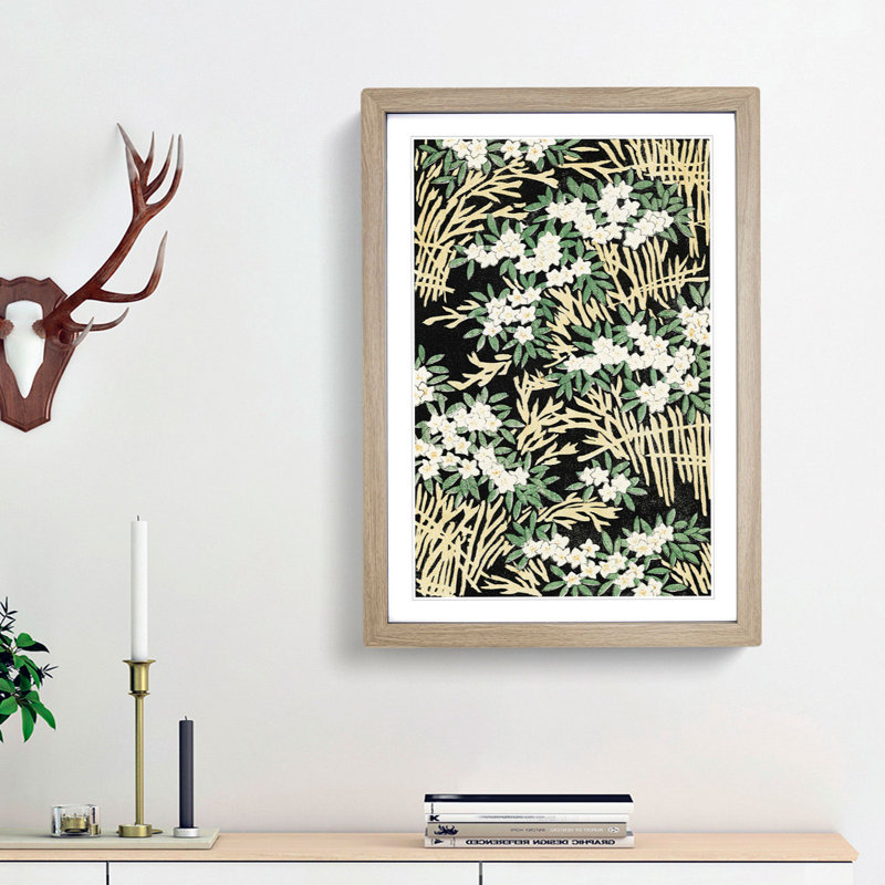 Forest by Watanabe Seitei - Picture Frame Painting Print, 87cm H x 62cm W x 2cm D, Oak Framed