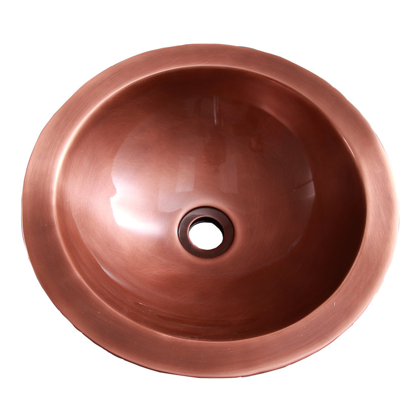 Lavabo de salle de bain vasque circulaire en métal Akola 