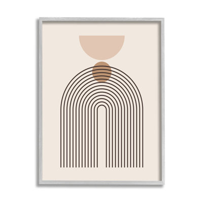 Boho, crème, formes sur bois, impression