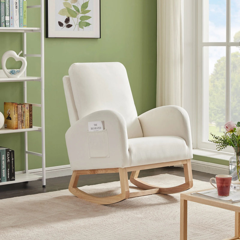 Chaise berçante Kuester, Beige