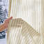 Rideaux à rayures semi-transparents en lin avec œillets-57683091-57683089