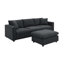 Ensemble de canapé modulaire en polyester avec 2 coussins gratuits et repose-pieds convertible, parfait pour le confort et la polyvalence de tout salon.