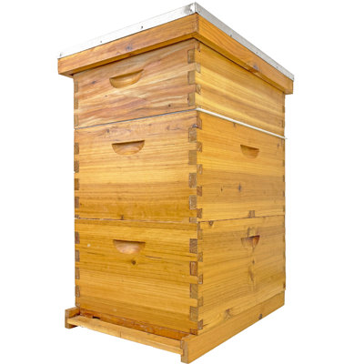 Ensemble de 3 boites de ruche 3 couches et 1 moyen Langstroth