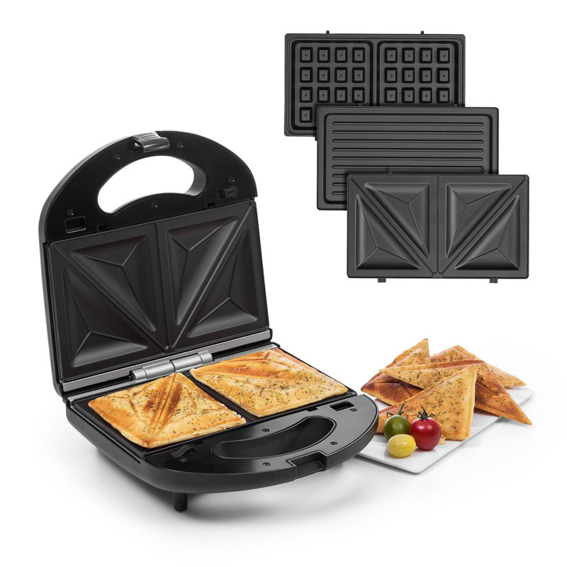 Klarstein Ceramic Non Stick Specialty Grill with Lid, Black