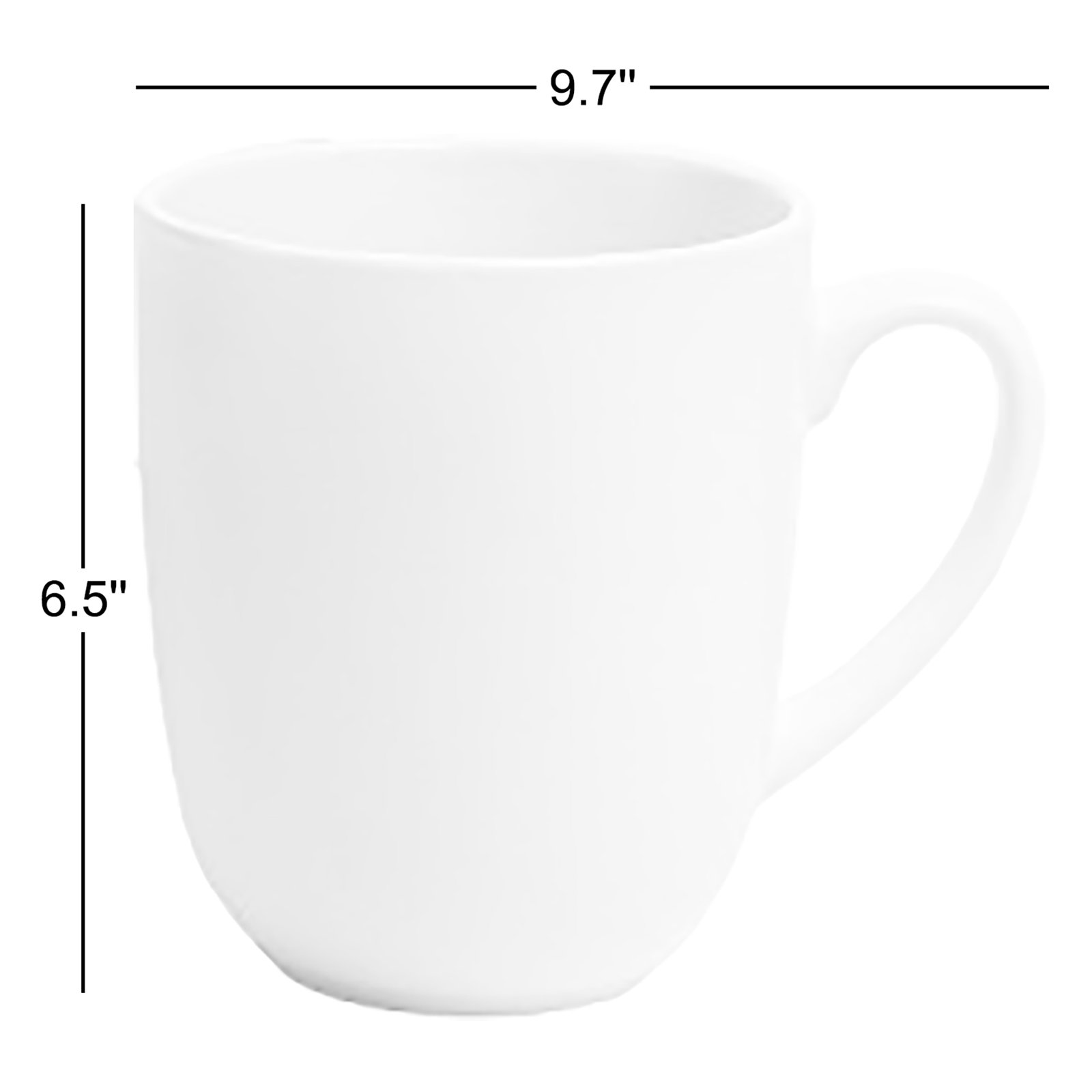 over&back Coupe Semi-Matte Hand-Finished Stoneware Mugs, Black