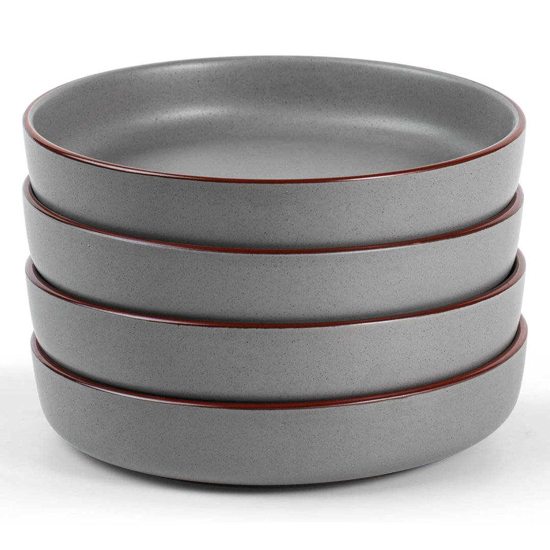 4-Piece Stoneware Pasta Bowl Set- Service For 4