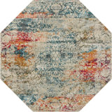 Contemporary Mulvihill Area Rug Creme Color