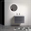 Meuble-lavabo de salle de bain avec lavabo, grand meuble-lavabo flottant mural