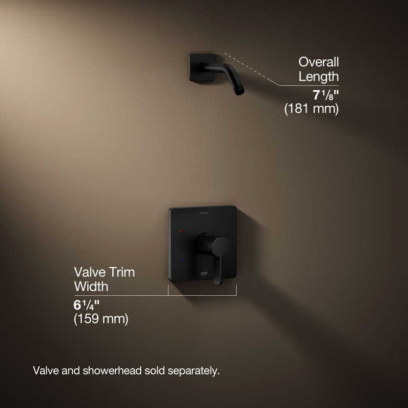 Parallel Shower Trim Set, Matte Black