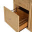 Îlot de cuisine intérieur en bambou avec plateau en acier inoxydable - Chariot mobile avec tiroirs, armoire et porte-serviettes pour la salle à manger et le bar