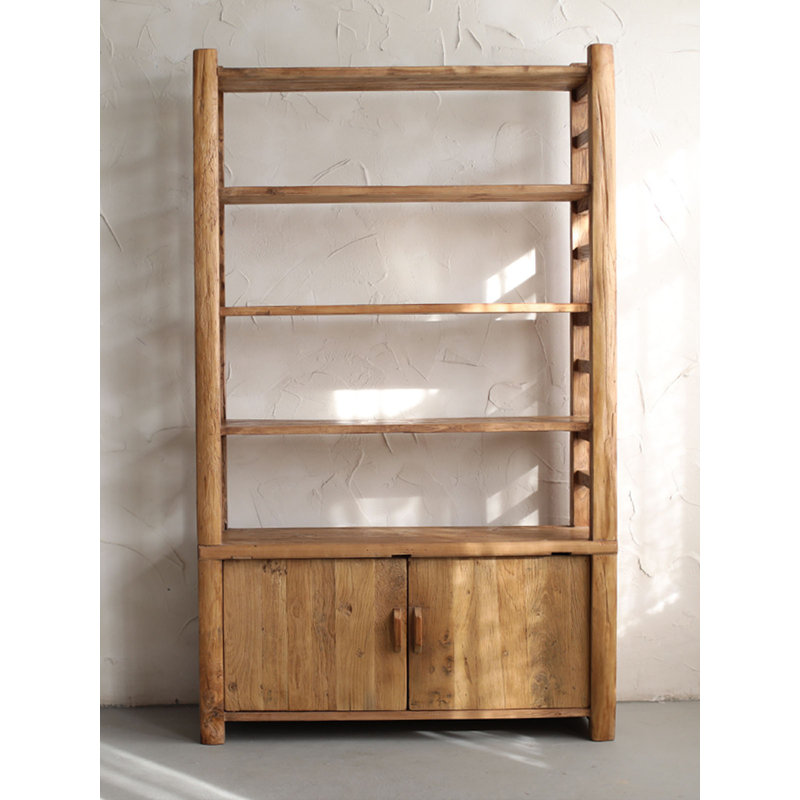 Bibliothèque en bois Zen-Style Old Elm
