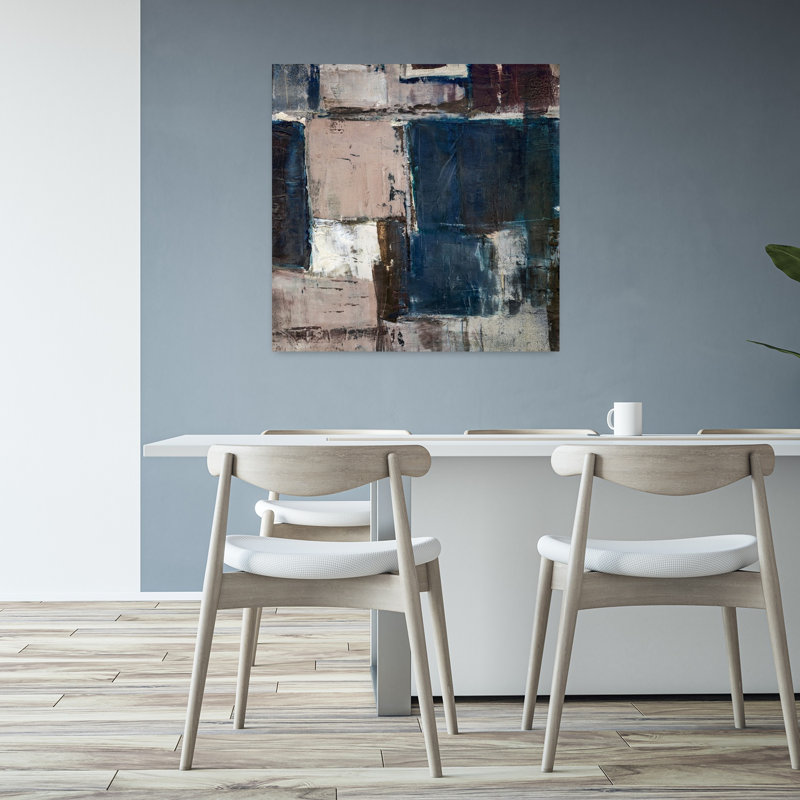 Winterfell, art contemporain abstrait, H 32 po x l 32 po