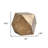 Shanks 19" Brass Hexagonal End Table With Square Top-817833241