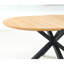 Table extensible avec plateau et pieds en métal pour les zones de travail de salle à manger, 120 / 160X120x75cm, finition chêne teinté, pieds de bureau faciles à assembler, Aura naturelle, installation rapide