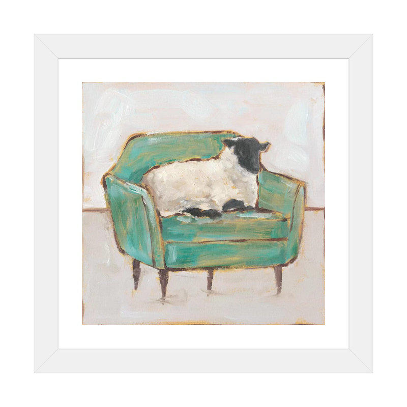 Print, H 24 po x l 24 po x p 1 po, Blanc, Papier encadré blanc