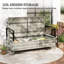 Outsunny 125L Garden Storage Bench 2 Seater PE Rattan Metal Frame-124387970