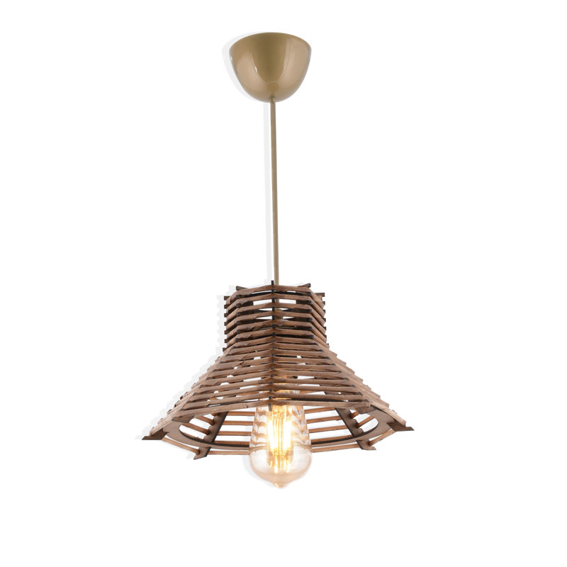 Luminaire suspendu en bois réglable