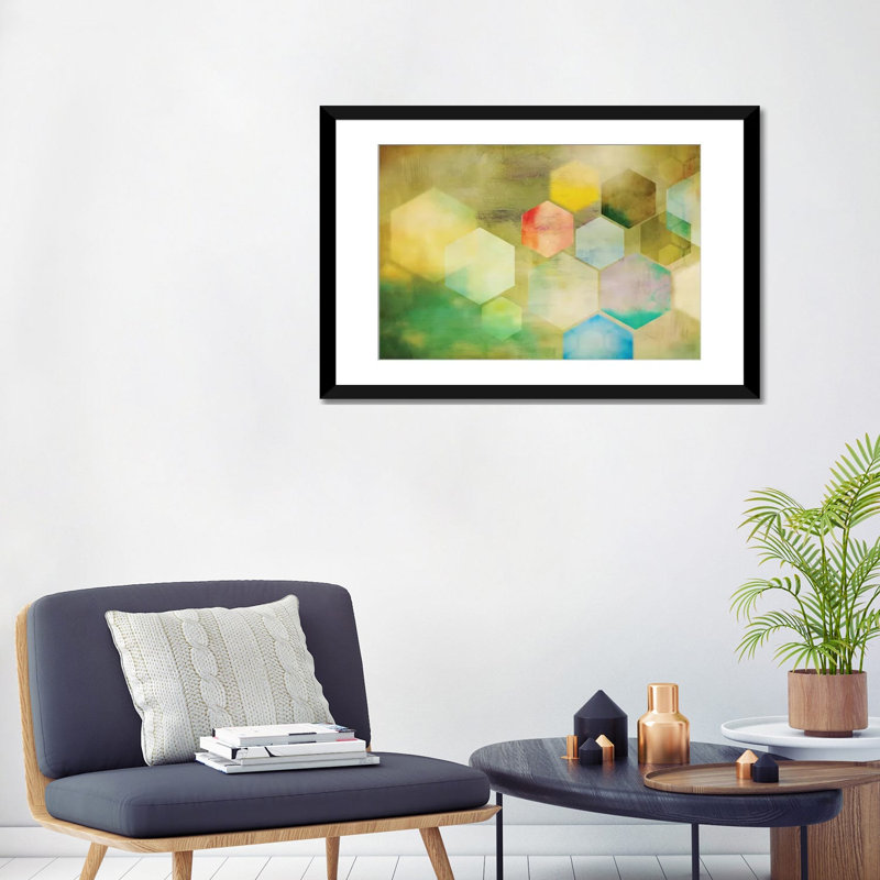 « nid d’abeilles i », impression sur toile, Papier d'art encadré noir, Blanc, H 24 po x l 32 po x P 1 po