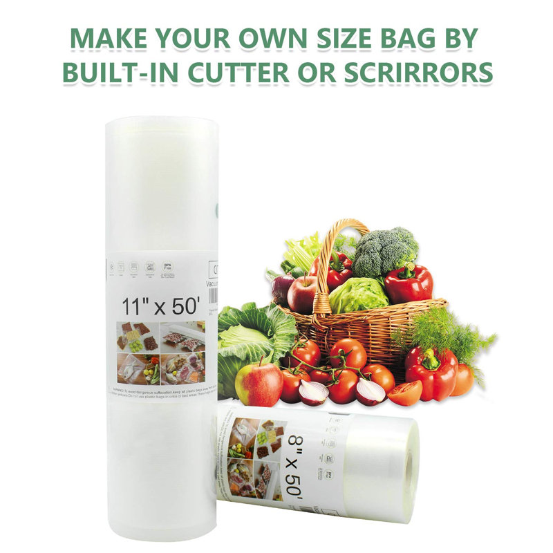 Vacuum Sealer Bags 8"x50'&11"x50'