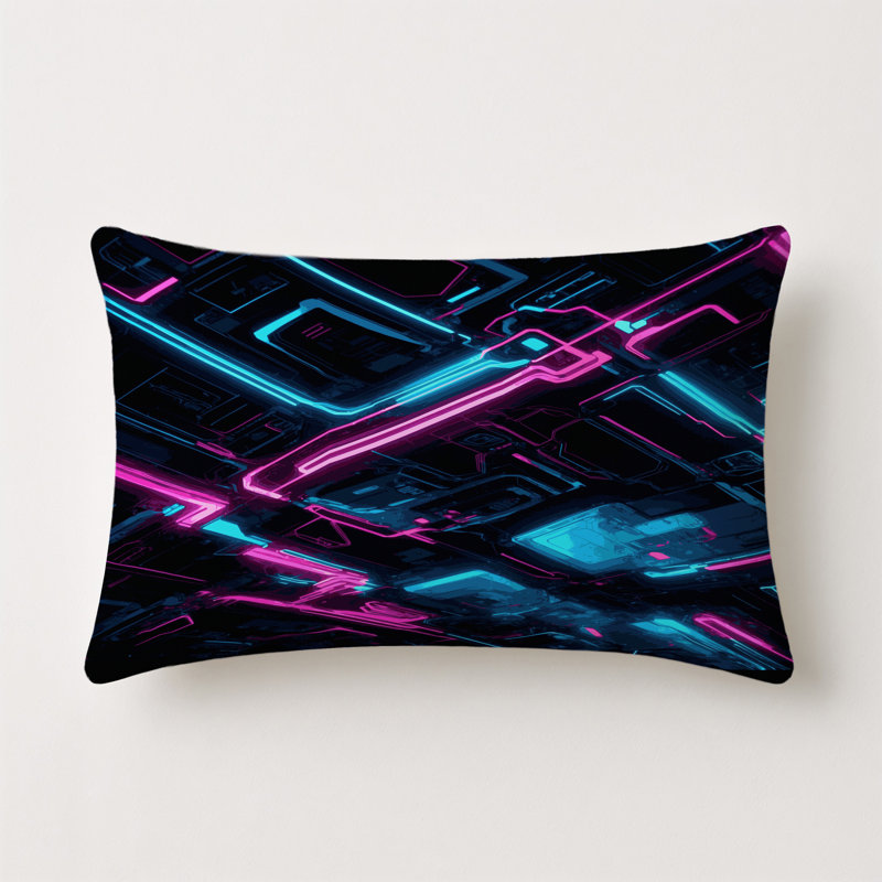 Coussin décoratif d'intérieur et d'extérieur Chroma Dive, Rectangle 14"H x 20"W