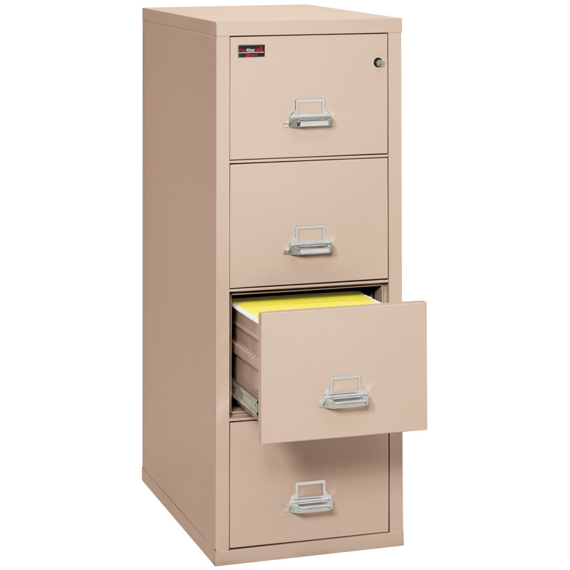 4 - Drawer File Cabinet, Champagne, Key Lock