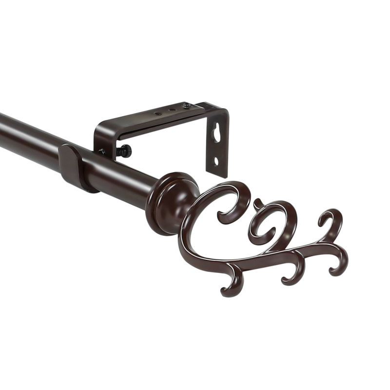 Tringle à rideaux simple Haigler, Bronze, H 1 po x l 84 po x P 1 po