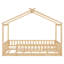 Lit simple avec clôture - Bois naturel et jeu pour un sommeil stable-130040715-130040713