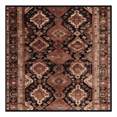Tapis brun lavable à la machine