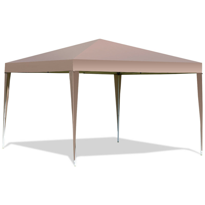 Rencher 3m x 3m Metal Pop-Up Gazebo, Coffee