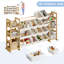 Organisateur de jouets et rangement avec bibliothèque, tablette de rangement pour jouets avec 4 tablettes et 16 bacs de rangement-131640549-133454968