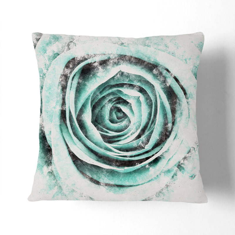 Rose Watercolour Cushion with Filling, 40cm H x 40cm W x 15cm D