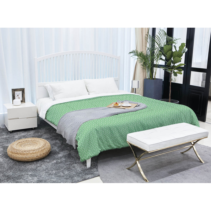 Édredon simple réversible Katelyn Elizabeth, Édredon simple TG, Vert / blanc