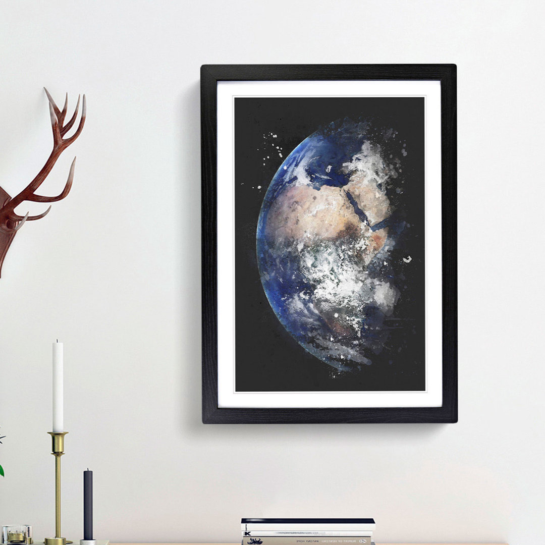 Eastern Hemisphere of Planet Earth - Framed Print