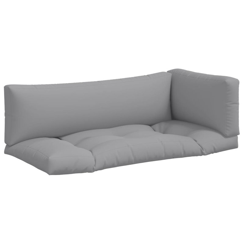 Ensemble de 3 coussins d'extérieur gris 100% polyester, H 22,8 po x l 40,6 po x P 3,9 po, Gris