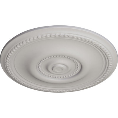 Endurathane Raynor Ceiling Medallion, 20 5/8"OD x 1 3/8"P (Fits Canopies up to 6"), Hand-Painted Ultra Pure White Finish
