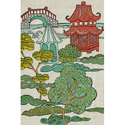 Pagoda Landscape II 1 Piece Painting on Canvas