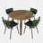 Juliana 4 - Person Solid Wood Solid Wood Top Four Leg Dining Set-93496905