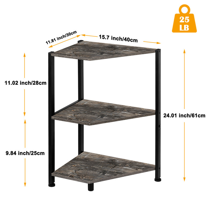Lj 15.7'' W Metal Storage Rack