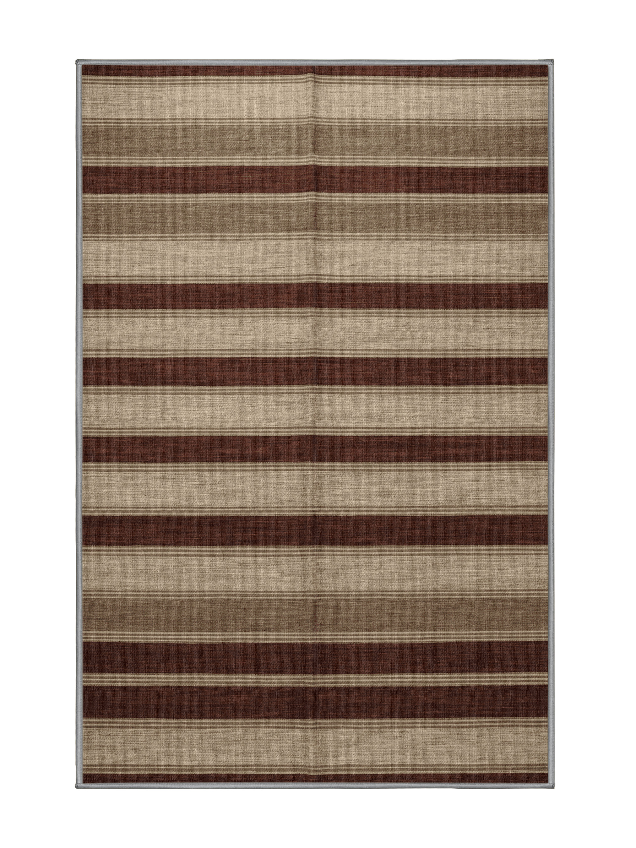 Hokku Designs Machine Washable Horizontal Stripes Gray Area Rug | Wayfair