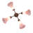 19" Wide Pink Tiffany Pond Lily 4 Light Fan Light-1487045154