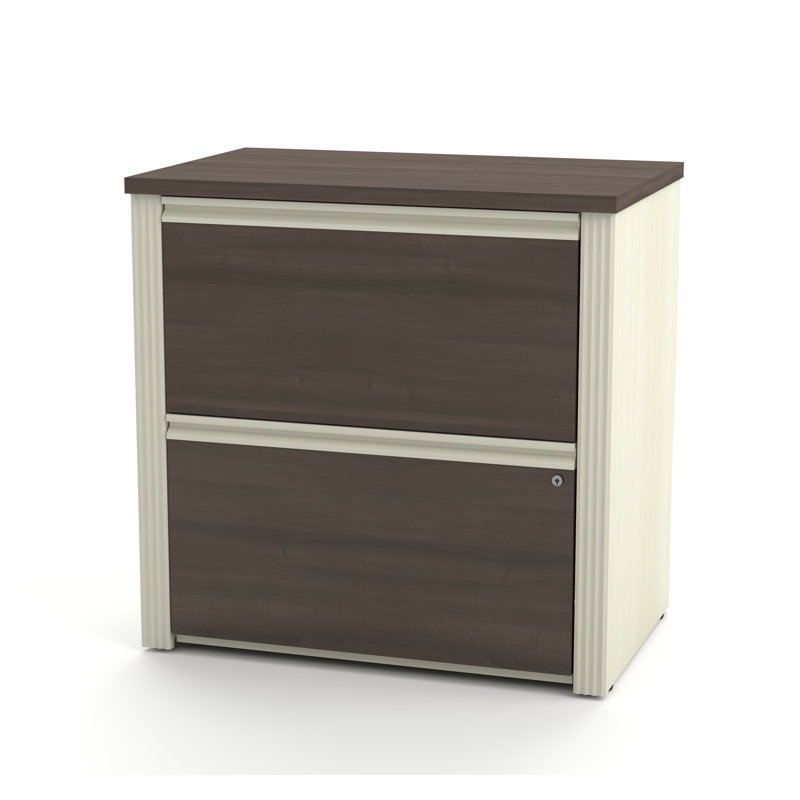 Orasio 30.8'' Wide 2 -Drawer File Cabinet, White Chocolate/Antigua