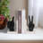 Modern Metal and Marble Hand Gesture Bookends, Decorative Stone and Aluminum Display Accents, Set of 2-998991113