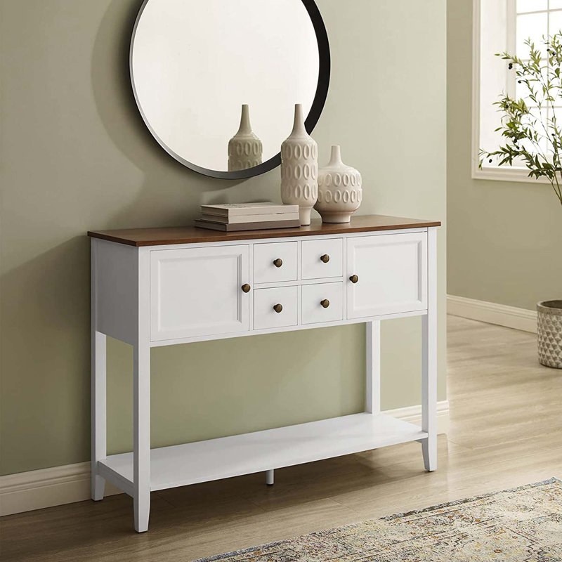 Armoire de rangement 15 po x 34 po x 46 po avec tiroirs de rangement et grande tablette, Blanc