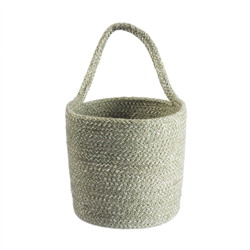 Panier en jute Berkey, H 7 po x l 6,5 po x P 6,3 po, Ardoise